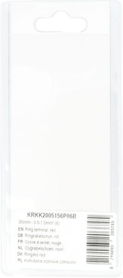 Pièces agricoles - Eclairage - Cosse à anneau rouge Ø6mm - 0,5-1,0mm² (6)