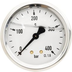 Pièces agricoles - Hydraulique - Manomètre 0 à 400 bar ø 60 filetage axial ø 1/4