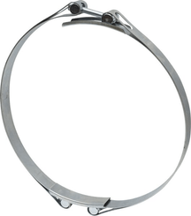 Pièces agricoles - Fasteners - Collier de serrage, 270-280 mm double boulon, double bande DIN912 zingué Kramp