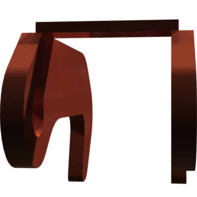 Pièces agricoles - Pièce divers - crochet HL25 cat2 soudé -peint-