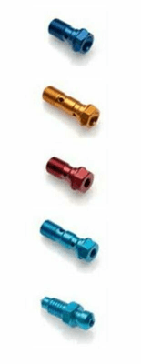 Pièces Quad & Motos - Equipement véhicule - Vis de raccord de durites de frein double LIGHTECH M10 X 1,25 rouge alu