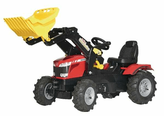 Loisirs - Jouets - Tracteur à pédales avec chargeur frontal, Massey Ferguson 7726, avec roues pneumatiques, à partir de 3 ans, rollyFarmtrac de Ro