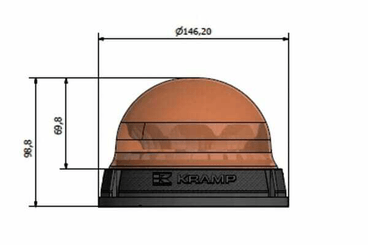 Pièces agricoles - Eclairage - Gyrophare 9W fixe à embase