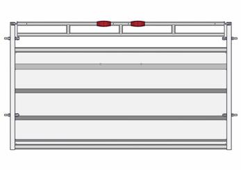 Materiels - Accessoires 100Kg-200Kg - BARRIERE -S- TOLEE FIXE AVEC LISSE RABATTABLE L.3M V2