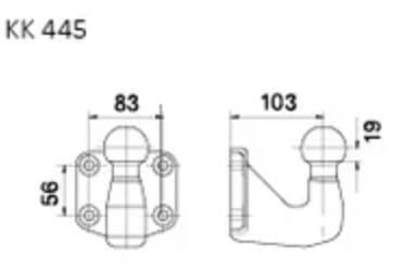 Pièces agricoles - Tracteur pièce adaptable - Boule d'attelage K50