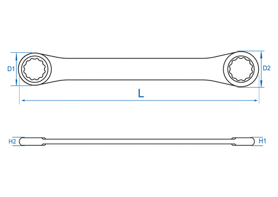 Outils - Outils divers - Clé polygonale doite 30 x 32m