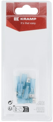 Pièces agricoles - Eclairage - Cosse plate mâle, bleue 6,3x0,8mm - 1,5-2,5mm² (6)