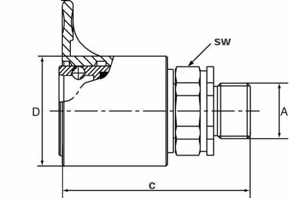 Pièces agricoles - Hydraulique - coupleur push-pull 1/2