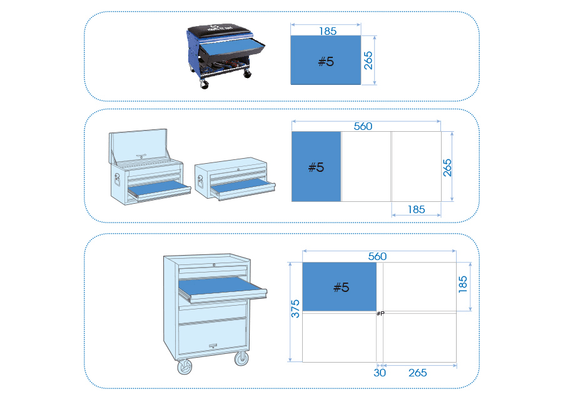 Outils - Outils divers - Thermoformé de 6 tournevis PH 0X60-1X80-2X100- Plats 3X75-5.5X100-6.5