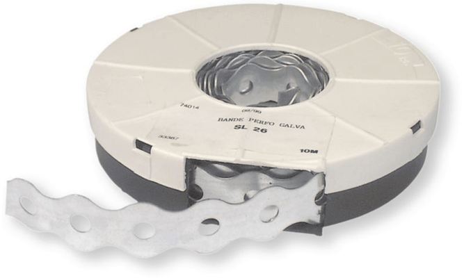 Plomberie - Joints et accessoires de plomberie - BANDE PERFO 10M GALVA  SL26