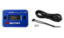 Compteur d'heures SCAR filaire avec Velcro bleu