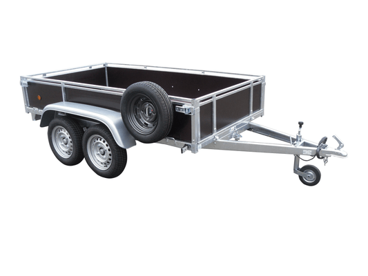 Materiels - Remorque voiture - REMORQUE COTES BOIS 251x133x40 2 essieux PTAC : 500 kg partiellement démontée