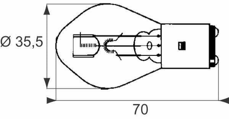 Pièces agricoles - Electricité - Ampoule 12V 45/40W BA20d