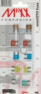 Pièces agricoles - Eclairage - Assortiment de mini fusibles à lames