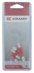 Pièces agricoles - Eclairage - Cosse plate mâle, rouge 6,3x0,8mm - 0,5-1,0mm² (6)