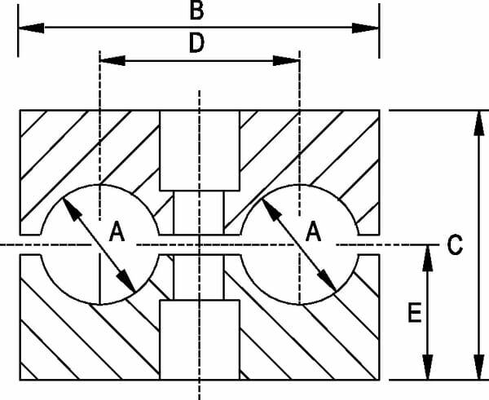 Pièces agricoles - Hydraulique - Collier de serrage complet 38x38 (5)