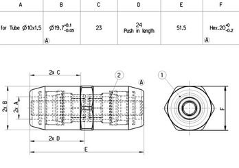 Pièces agricoles - Pièce divers - Raccord instantané 10x1,5mm
