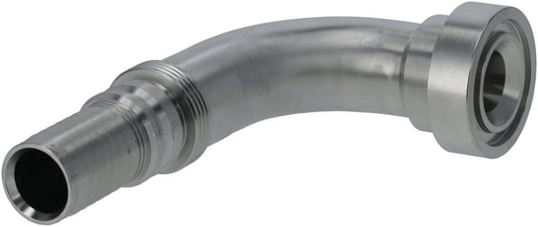 Pièces agricoles - Hydraulique - Raccord à sertir 4SH-DN25 bride Ø 47,6 mm 90°