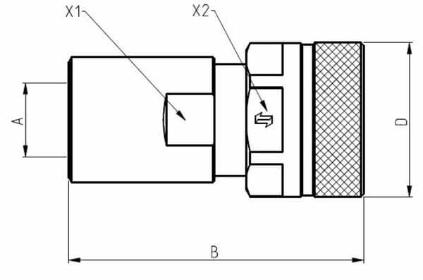 Pièces agricoles - Hydraulique - Coupleur femelle viton VVS 1/4