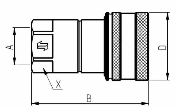 Pièces agricoles - Hydraulique - Raccord rapide femelle 1/2" - 12,5 - 1/2" BSP