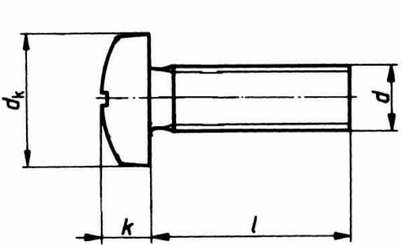 Pièces agricoles - Fasteners - Vis à tête bombée fendue – DIN 88107 M5x35 4.6 Kramp