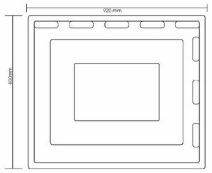 Pièces agricoles - Cloture,Jardin & Sylviculture - Plaque à porcs 92x80cm