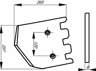 Pièces agricoles - Moissonneuses - Soc gauche Grimme