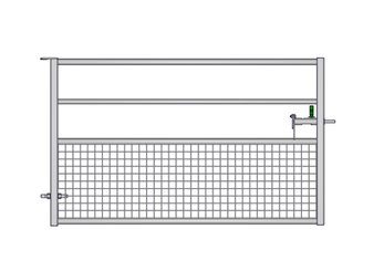 Materiels - Accessoires 100Kg-200Kg - PACK DE 7 PORTE HERBAGE SEMI-GRILLAGEE L.2.14M