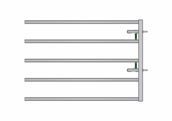 Materiels - Cage de contention - PACK DE 12 AVANTS DE PORTE AUTOLOCK EX5 L.1.65M