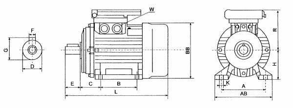 Pièces agricoles - Electricité - Moteur électrique 0,55 kW