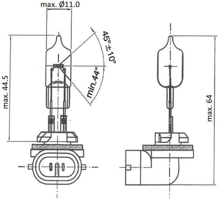 Pièces agricoles - Eclairage - Ampoule 12V 37.5W PGJ13