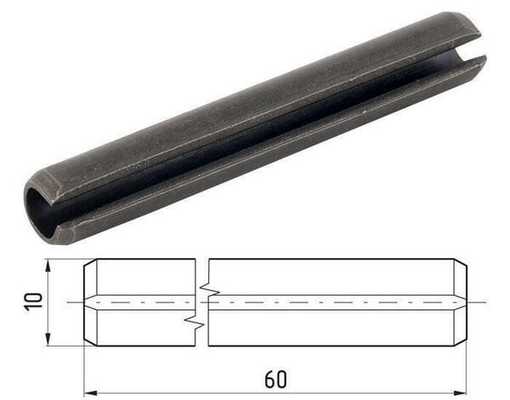 Pièces agricoles - Fasteners - Goupille élastique, robuste 10x60 mm ISO8752