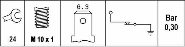 Pièces agricoles - Eclairage - Pressostat d'huile, pour VOLVO/VW/MB/SKODA/AUDI/