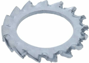 Pièces agricoles - Fasteners - Rondelle frein dentelée M12x20.5x1mm, Acier zingué DIN 6798 Kramp