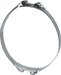 Pièces agricoles - Fasteners - Collier de serrage, 230-240 mm double boulon, double bande DIN912 zingué Kramp