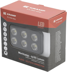 Pièces agricoles - Eclairage - Lampe de travail LED, 60W, 4630lm, rectangulaire, 12/24V, blanc, 115x65x47mm prise Deutsch, faisceau étroit, 12LED