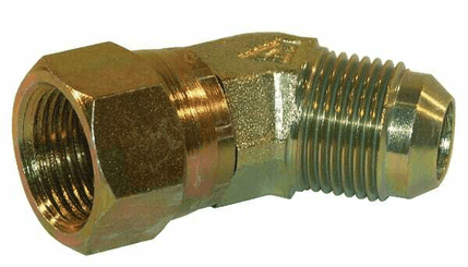 Pièces agricoles - Hydraulique - Coude 45gr femelle x mâle 7/8 UNF