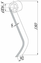 Pièces agricoles - Machines - Lame droite 03