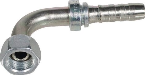Pièces agricoles - Hydraulique - Racc. à sertir 90° DN16-5/8 BSP