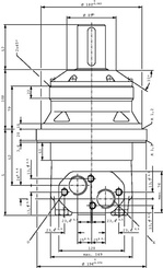 Pièces agricoles - Hydraulique - Roue moteur d’axe Ø50 cylindr