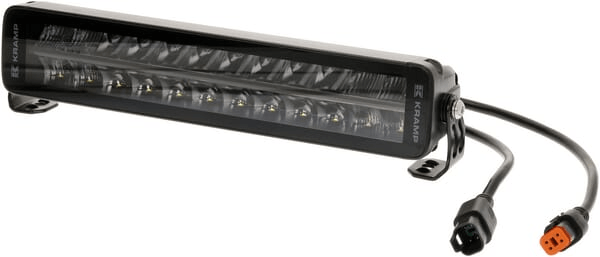 Pièces agricoles - Eclairage - Barre lumineuse de travail LED, 120W, 10080lm, rectangulaire, 12/24V, blanc/orange, 357x70x67mm prise Deutsch, Combo, droite, 2
