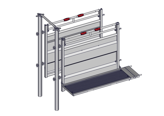 Accessoires et options matériel  - Matériel d'élevage - autre - RALLONGE DE COULOIR FIXE A SCELLER 2M