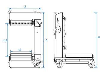 Outils - Outils divers - Chariot porte-roues 1.5T avec rotation de la roue
