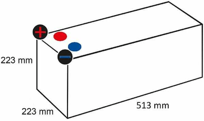 Pièces agricoles - Eclairage - Double usage 12 V 190 Ah 1050 A LED190