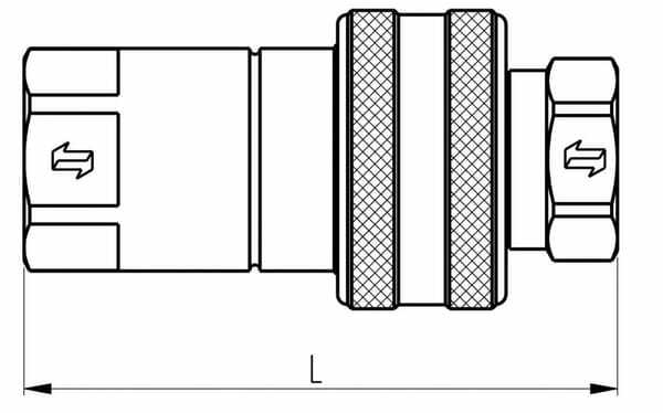 Pièces agricoles - Hydraulique - Raccord rapide femelle 1 1/2" - 1 1/2" BSP