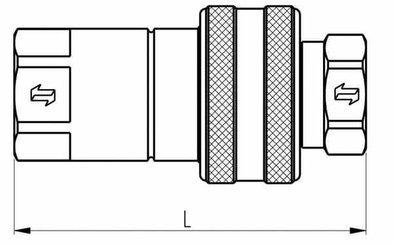 Pièces agricoles - Hydraulique - Raccord rapide femelle 1 1/2" - 1 1/2" BSP