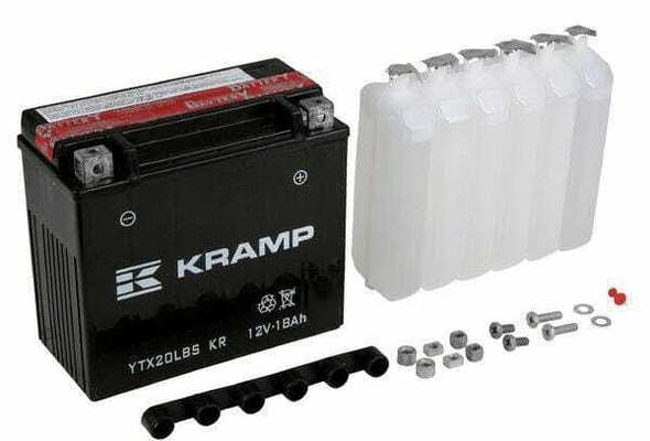 Pièces agricoles - Eclairage - Batterie 12V 18Ah 270A avec pack d'acide Kramp