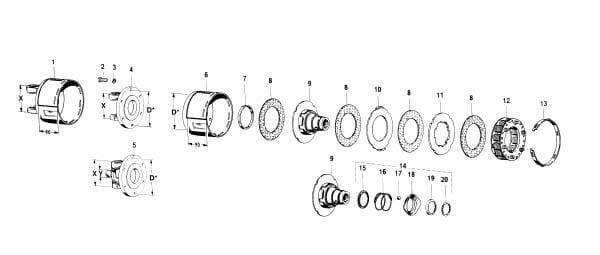Pièces agricoles - Transmission - Moyeu 1-3/8-6pcs