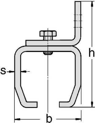 Pièces agricoles - Fasteners - Sup.mûrale p.rail simple Gr.2