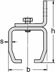 Pièces agricoles - Fasteners - Sup.mûrale p.rail simple Gr.2